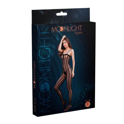 Прозорий бодістокінг Moonlight Model 03 XS-L Black, з доступом в інтернет супермаркеті PbayMarket!