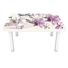 Наклейка вінілова на стіл Zatarga «Намальовані орхідеї» 600х1200 мм Z180780st