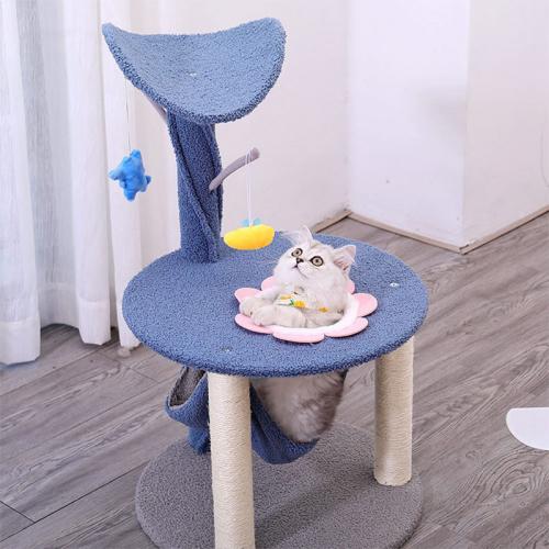 Когтеточка Hoopet 20T0230ML0043 ганчірка з іграшками 43.5*43.5*70 см для котів Когтеточка Hoopet 20T0230ML0043 ганчірка з іграшками 43.5*43.5*70 см для котів