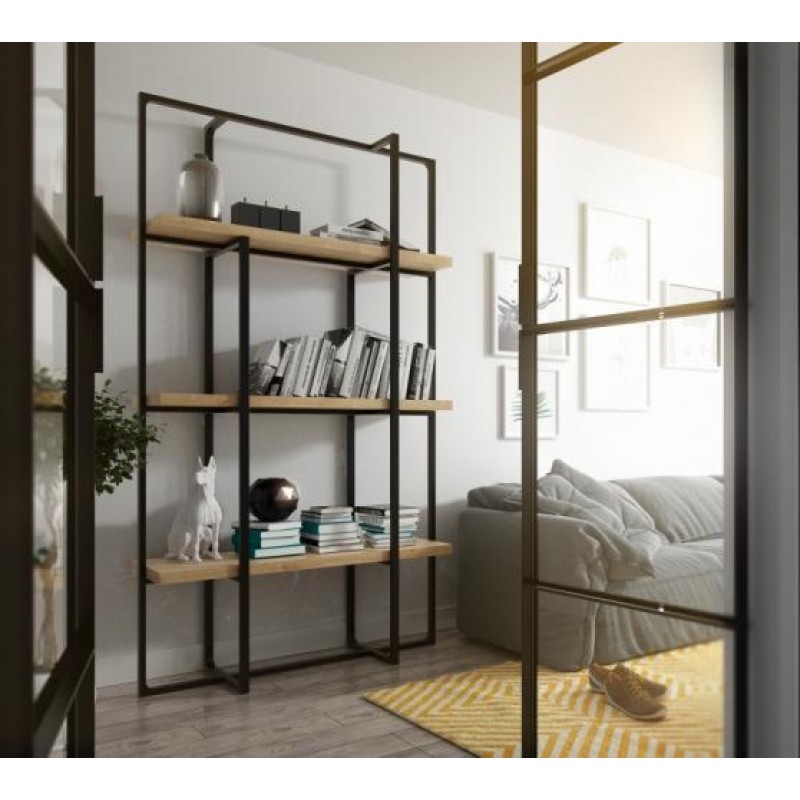 Стелаж для зберігання в стилі Loft NS-1712 2130x1200x400 мм Черный