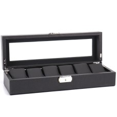 Шкатулка для зберігання годинників Craft 6PU.CRB.BL 30х20х8 cм Чорний