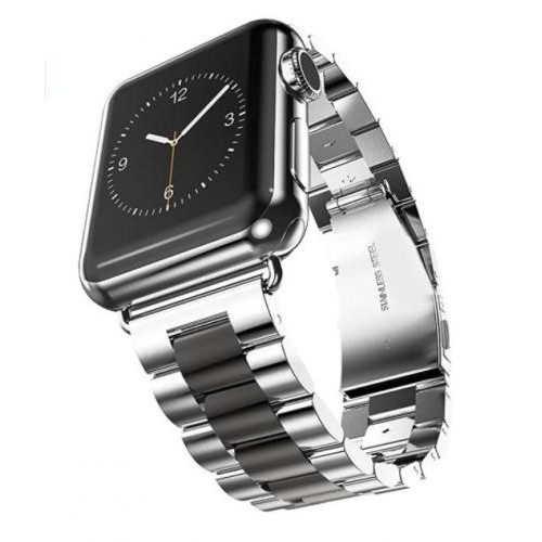 Браслет BeWatch для Apple Watch series 3 4 | 5 | 6 із шириною корпусу 38|40mm Duo класичний сталевий Сріблясто-Чорний (1025411) Браслет BeWatch для Apple Watch series 3 4 | 5 | 6 із шириною корпусу 38|40mm Duo класичний сталевий Сріблясто-Чорний (1025411)