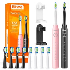 Набір електричних зубних щіток Bitvae D2 2 шт Black Pink