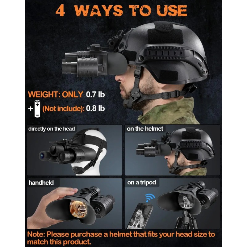 Прилад нічного бачення FMA NV-880 8x16MP 1080P HD WiFi 850nm та кріплення L4G2 (2178744797)