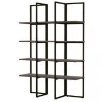 Стелаж для зберігання в стилі Loft Чорний NS-1834 1780x1500x400 мм Стелаж для зберігання в стилі Loft Чорний NS-1834 1780x1500x400 мм