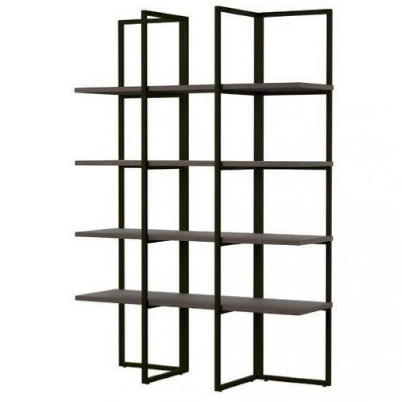 Стелаж для зберігання в стилі Loft Чорний NS-1834 1780x1500x400 мм