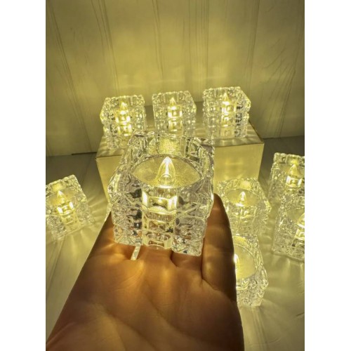 Набір декоративних LED-свічок OPT-TOP Квадрат 12 шт Білий (2104618455)