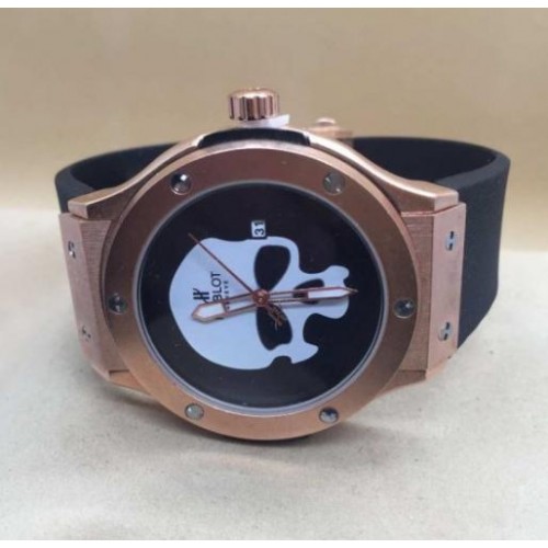 Чоловічий наручний годинник Hublot з черепом 45 мм Золотий (2104618465) Чоловічий наручний годинник Hublot з черепом 45 мм Золотий (2104618465)