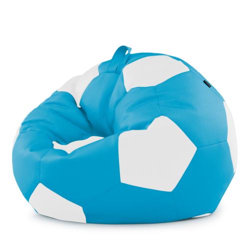 Крісло мішок М'яч Оксфорд 120см Студія Комфорту Великий Блакитний + Білий Крісло мішок М'яч Оксфорд 120см Студія Комфорту Великий Блакитний + Білий