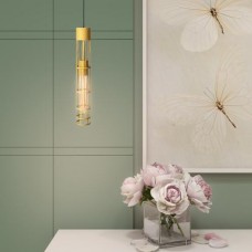 Світильник підвісний MSK Electric Flow у стилі лофт під лампу Е27 золото MR 6040 GD