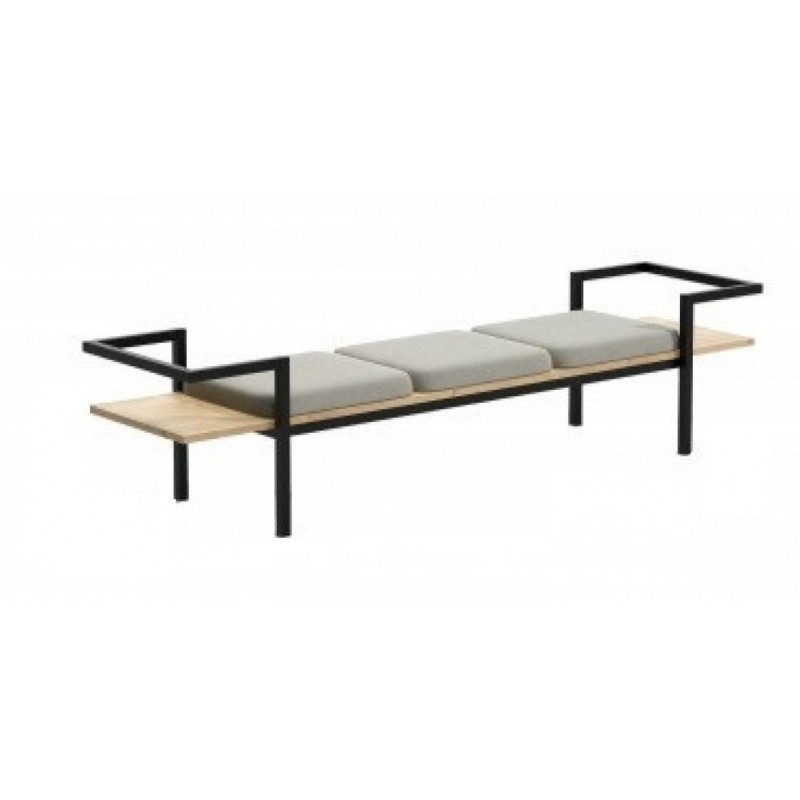 Банкетка - пуф для передпокою в стилі Loft NS-121 500x1600x450 мм Черный