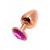 Металева анальна пробка Wooomy Tralalo Rose Gold Metal Plug Magenta M, діаметр 3,4 см, довжина 8 см в інтернет супермаркеті PbayMarket!