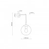 Бра TK Lighting Esme 18x45 см Чорний (TK5389)
