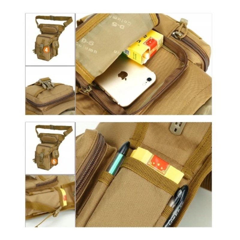 Сумка тактична на бедро чоловіча Solve 8 л Койот D3-0005-B3