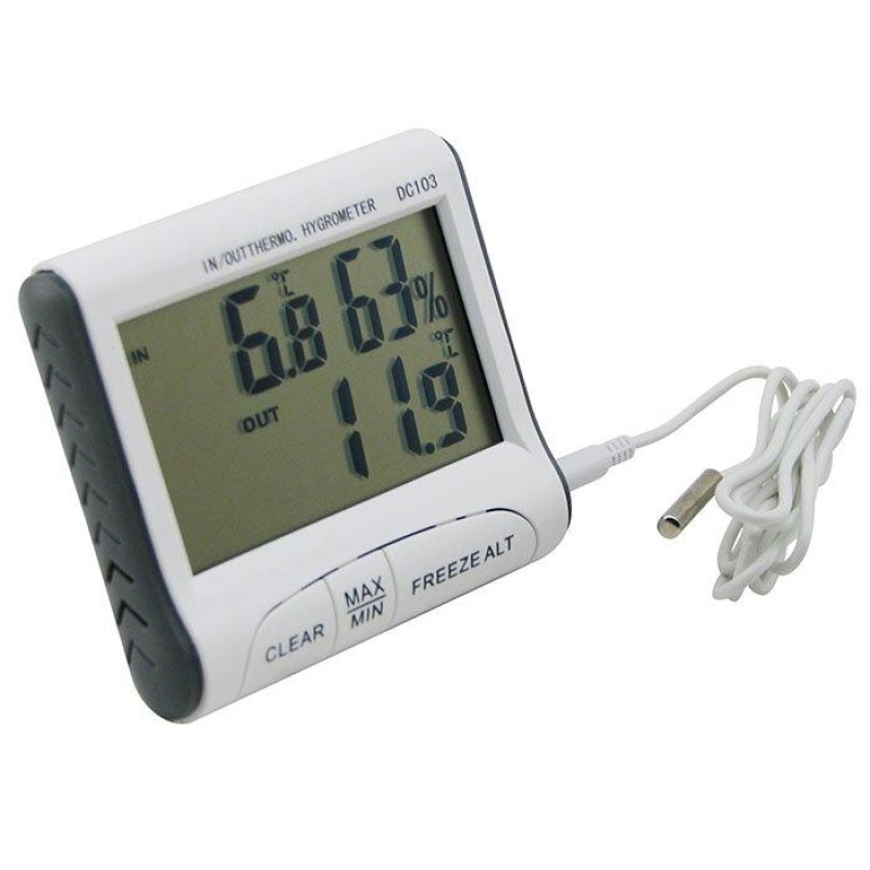 Часи настільні Digital з гігрометром термометром DC-103 з виносним датчиком ( IBW782O )