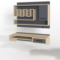 Комп'ютерний стіл Тиса Мебель Тіса Стиль-11 Сонома Графіт 260x500x1050 мм