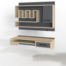 Комп'ютерний стіл Тиса Мебель Тіса Стиль-11 Сонома Графіт 260x500x1050 мм