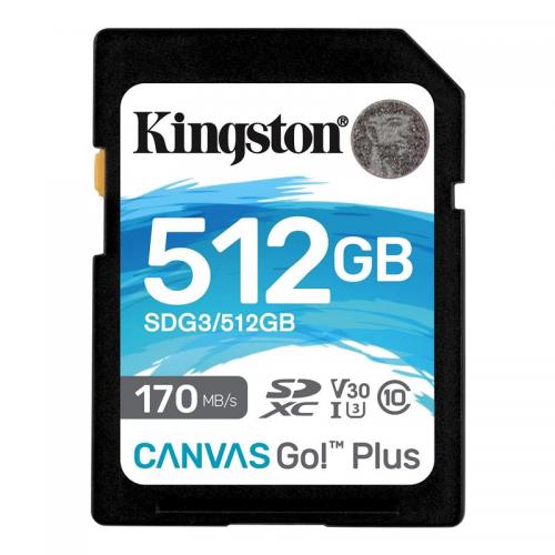 Карта пам'яті SDXC 512GB UHS-I/U3 Class 10 Kingston Canvas Go! Plus R170/W90MB/s (SDG3/512GB) в інтернет супермаркеті PbayMarket!