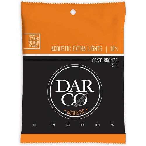 Струни для акустичної гітари Martin D510 Darco 80/20 Bronze Extra Light Acoustic Guitar Strings 10/47 Струни для акустичної гітари Martin D510 Darco 80/20 Bronze Extra Light Acoustic Guitar Strings 10/47