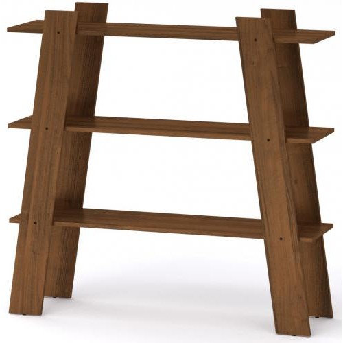 Настінна полиця Компанит П-28 Горіх екко (120х33,2х117,2 см) Настінна полиця Компанит П-28 Горіх екко (120х33,2х117,2 см)