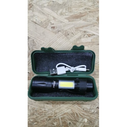 Ручний ліхтар X-BALOG BL-513-XPE+COB zoom + microUSB + 3 режими Ручний ліхтар X-BALOG BL-513-XPE+COB zoom + microUSB + 3 режими