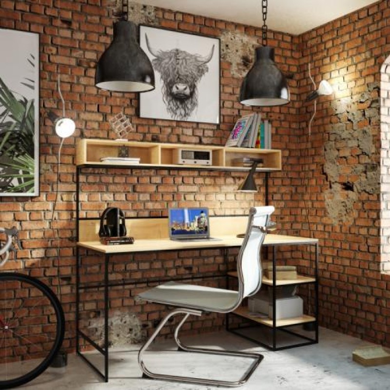 Офісний стіл у стилі Loft NS-1404 1530x1600x650 мм Черный