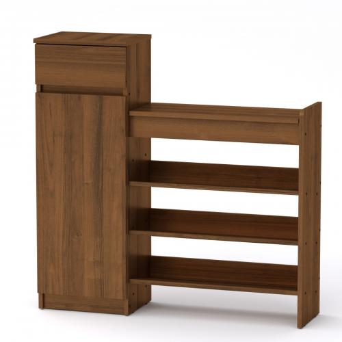 Тумба для взуття Компанит ТО 16 100х28х100 см горіх