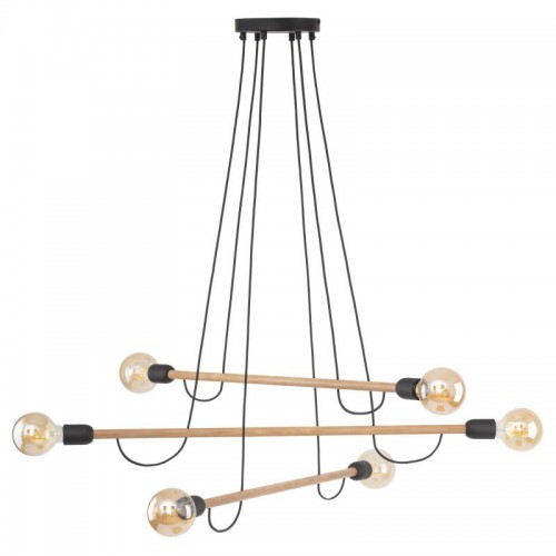 Люстра TK Lighting Helix Коричневий Чорний (TK4953)