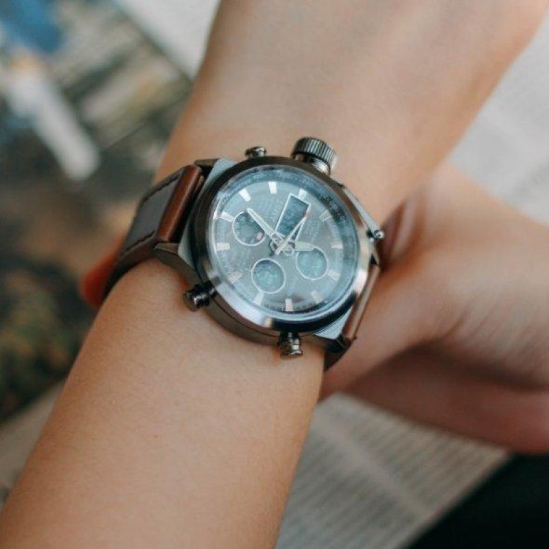 Чоловічий годинник AMST Mountain Коричневий