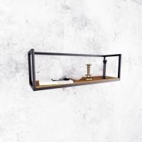 Навісна - настінна полиця у стилі Loft NS-1051 380x900x280 мм Черный Навісна - настінна полиця у стилі Loft NS-1051 380x900x280 мм Черный