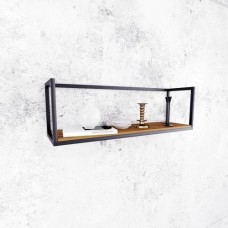 Навісна - настінна полиця у стилі Loft NS-1051 380x900x280 мм Черный