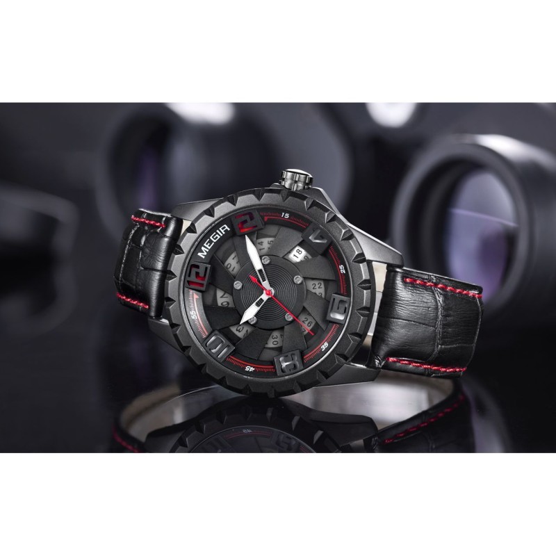 Годинник Megir MG1074 Black Red (ML1074G-BK-1N8)