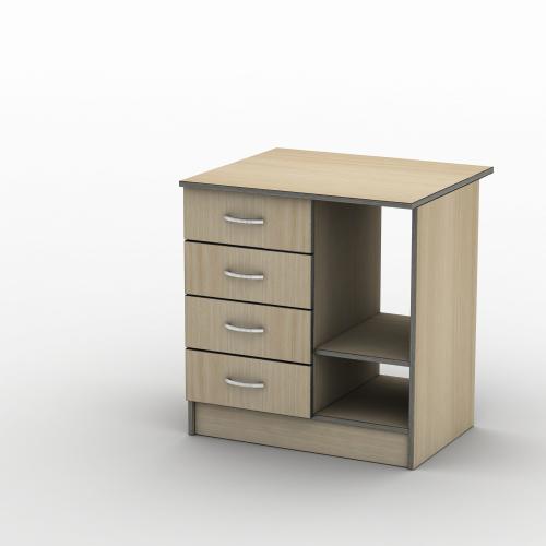 Тумба офісна Тиса Мебель ТП-3 700 Бук 75x70x70 см