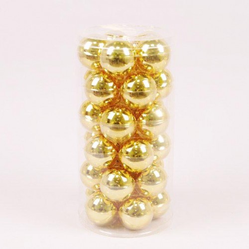 Кульки скляні Flora D 5,7 см 30 шт Золотистий (44574) в інтернет супермаркеті PbayMarket!