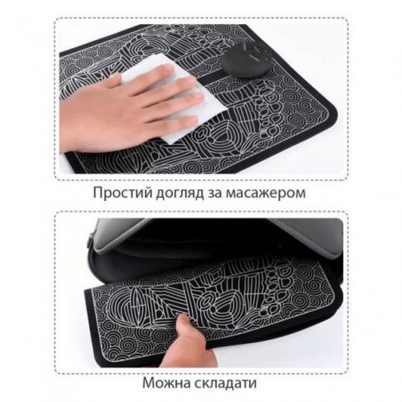 Масажний килимок для ступнів Inspire 31х30 см Чорний (BISD-066F)