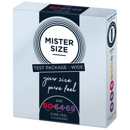 Набір презервативів Mister Size - pure feel - 60–64–69 (3 condoms), 3 розміри, товщина 0,05 мм в інтернет супермаркеті PbayMarket!