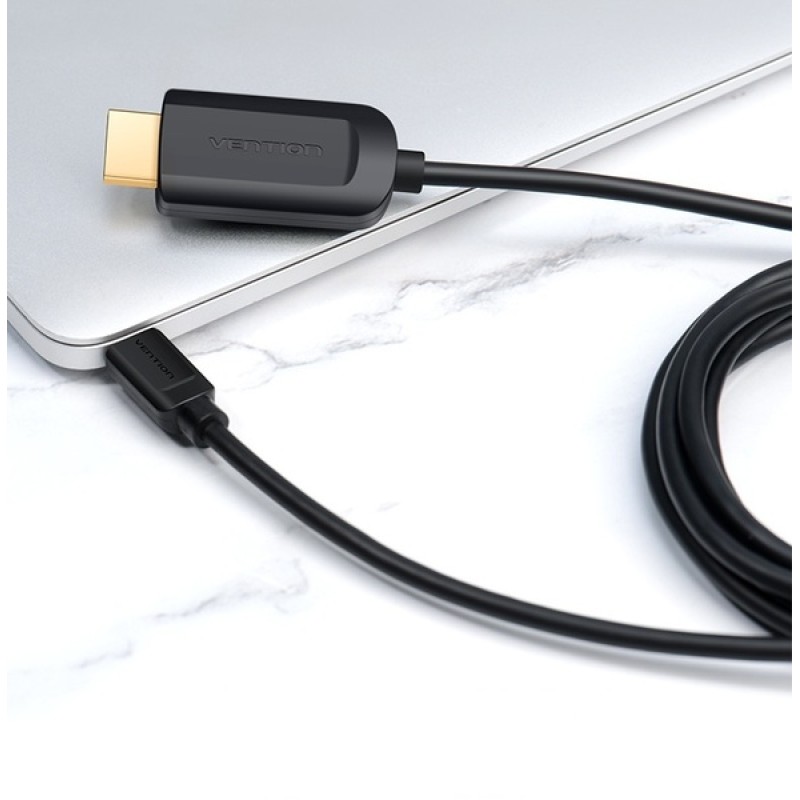 Адаптер-кабель Vention Type-C/HDMI M/M 2 м Black CGUBH