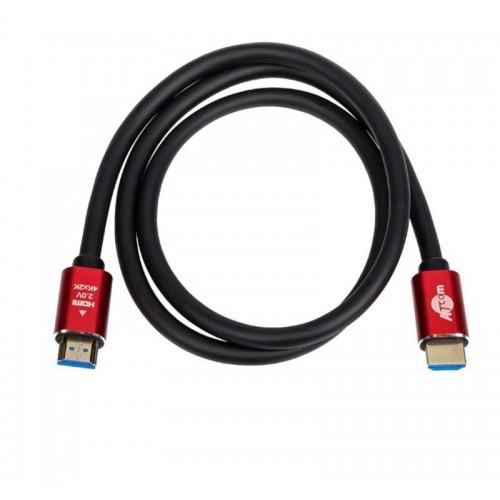Кабель Atcom (24945) HDMI-HDMI ver 2.0, 4K, 5м Red/Gold, пакет в інтернет супермаркеті PbayMarket!