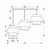 Люстра Candellux Twin 75x100 см Чорний (33-17895)