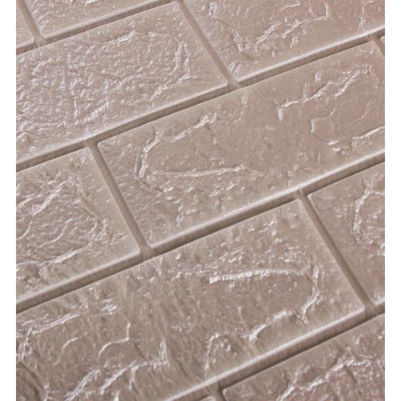 Самоклеюча декоративна 3D панель 3D Loft HP-ZW27-5 під цеглу Рожеве золото 700x770x3 мм (347-5)