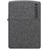 Бензинова запальничка Zippo Iron Stone Zippo Logo Сірий (211 ZL)