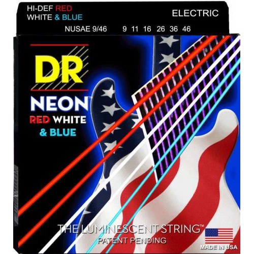 Струни для електрогітари DR NUSAE-9/46 Hi-Def Neon Red White K3 Coated Light Electric Guitar Strings 9/46 Струни для електрогітари DR NUSAE-9/46 Hi-Def Neon Red White K3 Coated Light Electric Guitar Strings 9/46