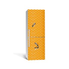 Наклейка на холодильник Zatarga «Медові стільники» 650х2000 мм вінілова 3Д наклейка декор на кухню самоклеюча