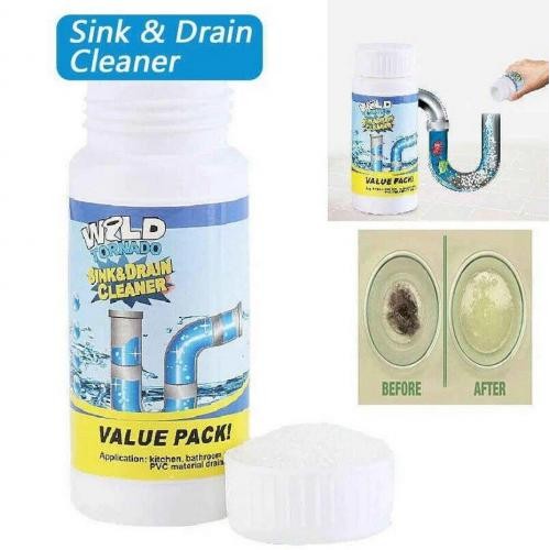 Потужний очисник для миття та зливу WILD Tornado Sink & Drain Cleaner/Чистий засіб для труб та мийок в інтернет супермаркеті PbayMarket!