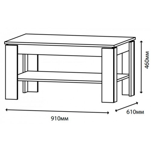 Стіл журнальний Еверест 910 Соната Дуб Сонома (psg_UK-6415014) Стіл журнальний Еверест 910 Соната Дуб Сонома (psg_UK-6415014)