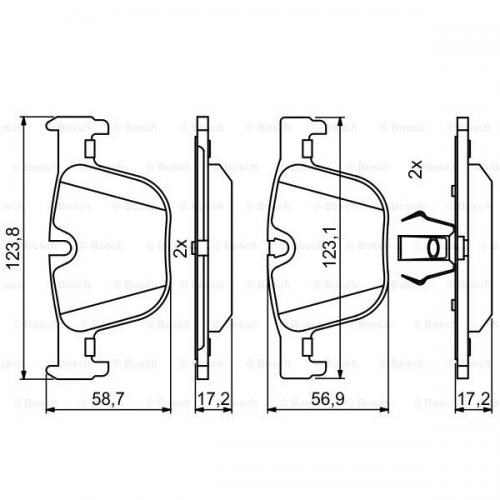 Колодки гальмові Bosch дискові передні BMW 3/4 R 0986494786 в інтернет супермаркеті PbayMarket!