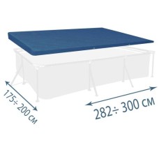 Захисний тент - чохол InPool 33013 (58412)-1,  ▭ 282 х 196 см, ▭ 287 х 201 см, ▭ 300 х 175 см, ▭ 300 х 200 см для каркасного басейну