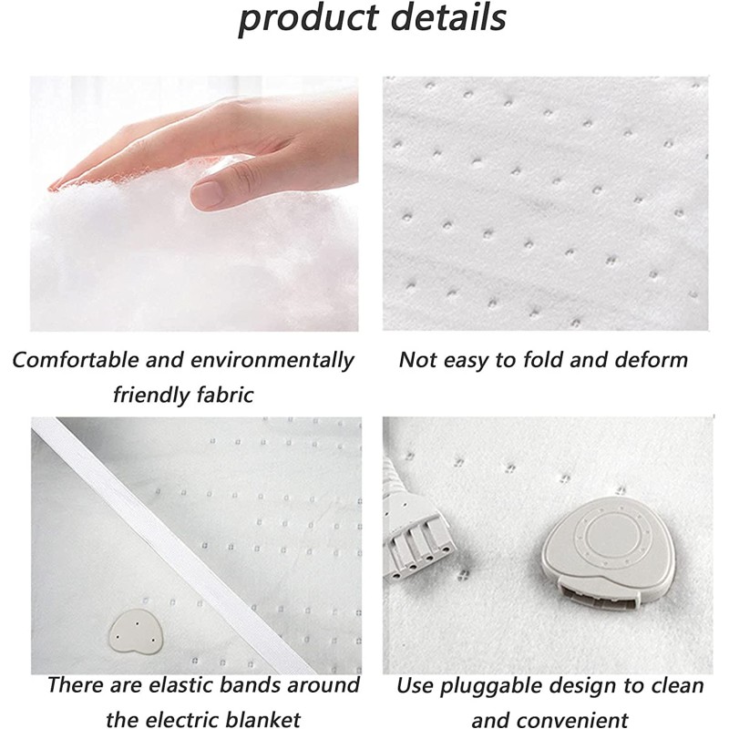 Електропростирадло односпальне ANNEK UB103B SS01A 150 x 80 см з автоматичним вимкненням 3 терморежима