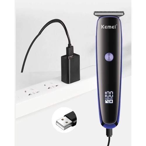 Акумуляторна машинка для стрижки волосся Kemei KM-828 з насадками Акумуляторна машинка для стрижки волосся Kemei KM-828 з насадками