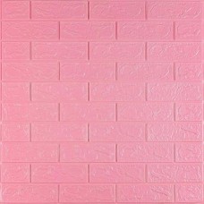 3D панель самоклеюча цегла Рожевий 700х770х3мм (004-3) Sticker Wall SW-00000231